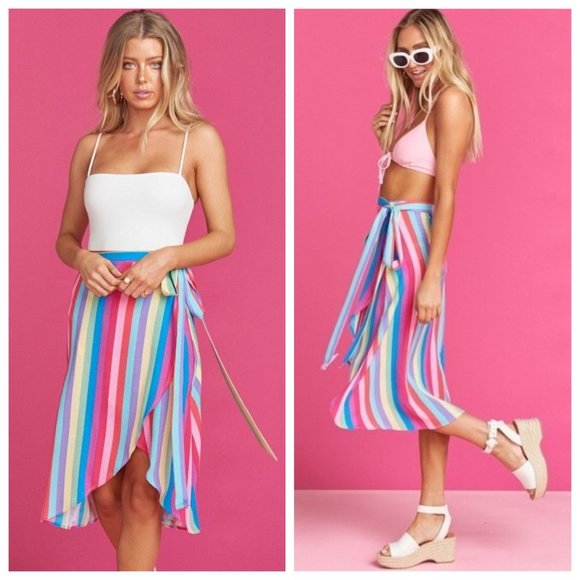 Show Me Your MuMu Dresses & Skirts - Show Me Your Mumu x Barbie Panama Wrap Skirt